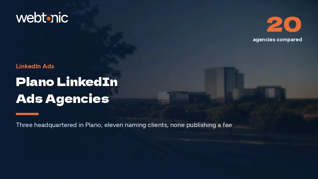 Plano LinkedIn Ads Agencies in 2026: What 20 Firms Put in Writing — Web Tonic blog thumbnail
