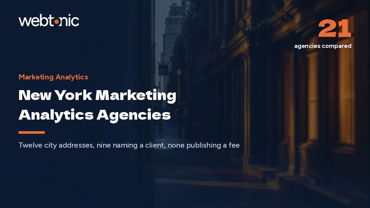 What New York Marketing Analytics Agencies Publish in 2026 — Web Tonic blog thumbnail
