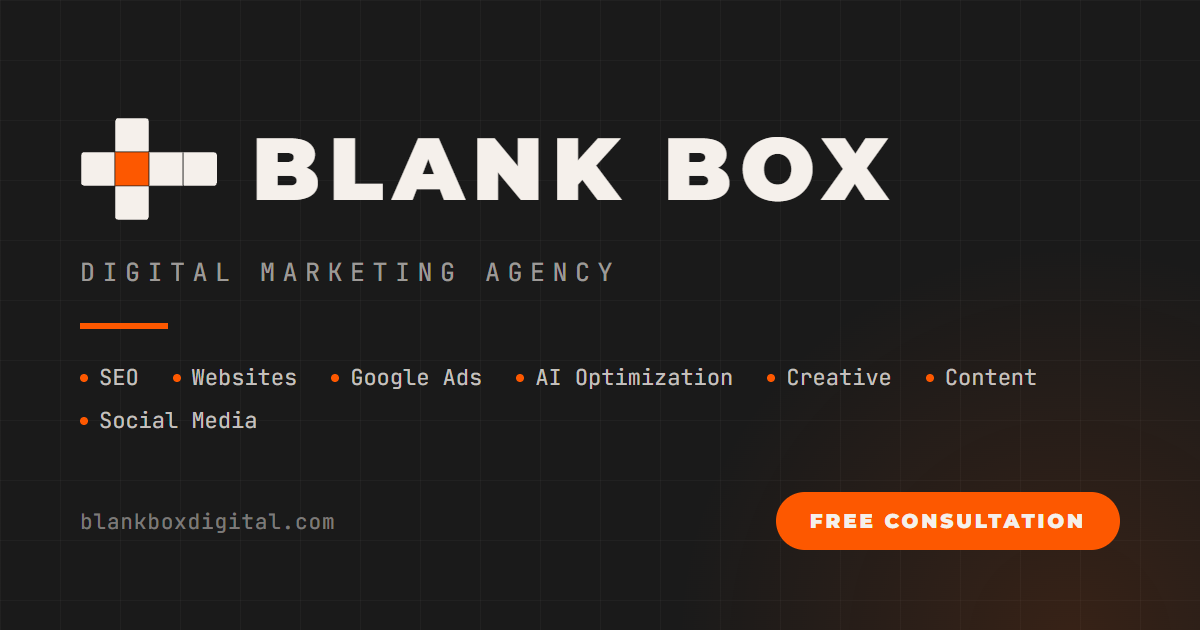 Blank Box Digital Marketing Logo