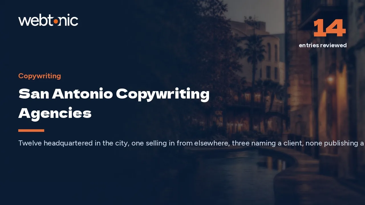 San Antonio Copywriting Agencies, Fact-Checked for 2026 — Web Tonic blog thumbnail
