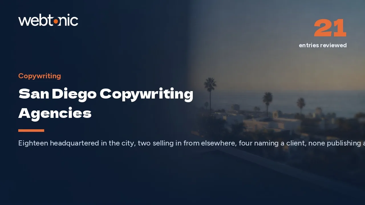 The San Diego Copywriting Shortlist for 2026 — Web Tonic blog thumbnail