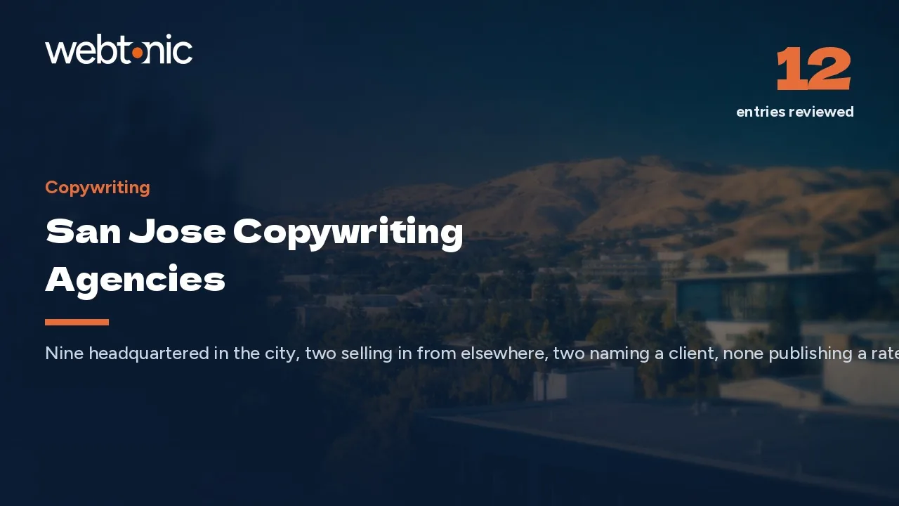 How to Shortlist a San Jose Copywriting Agency in 2026 — Web Tonic blog thumbnail