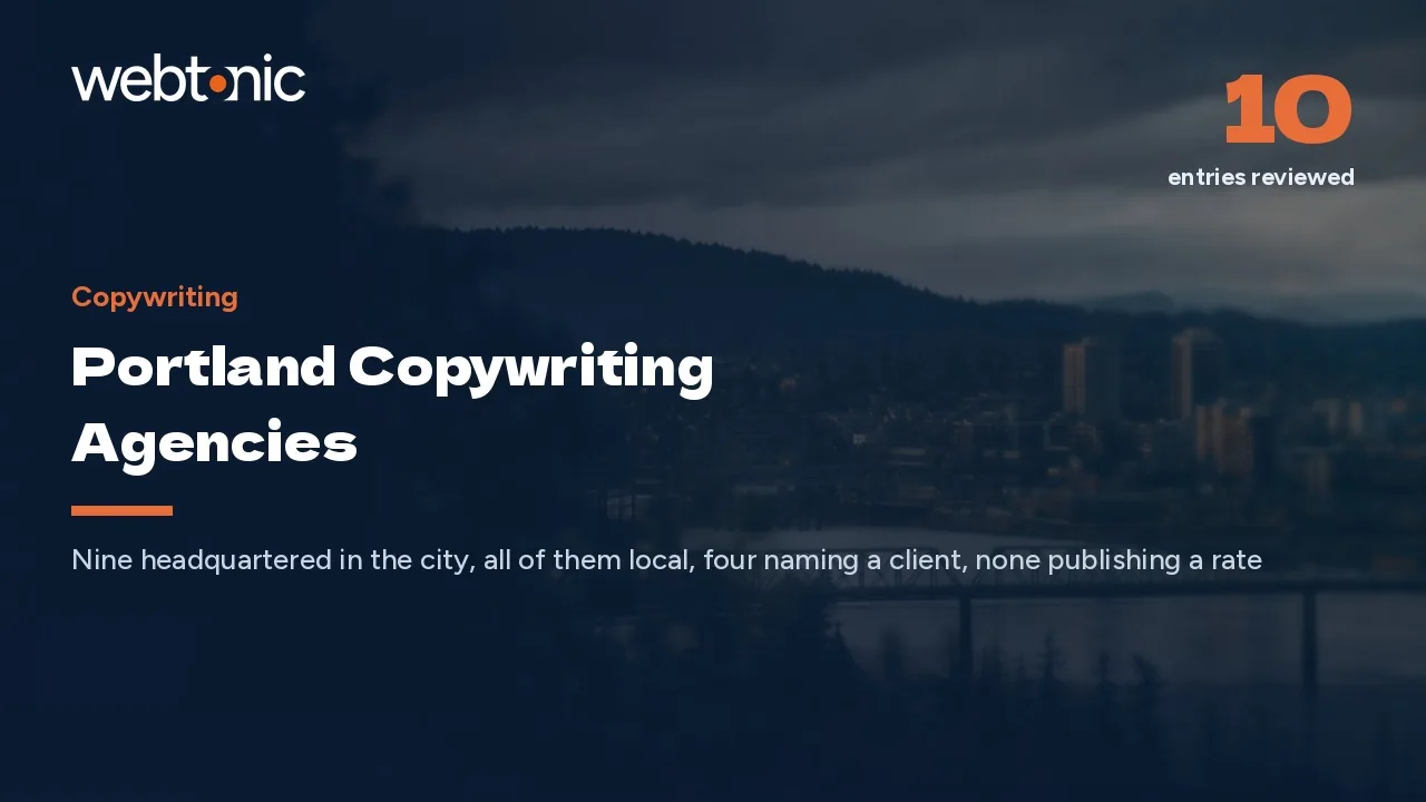 Portland Copywriting Agencies: All Nine Are Local in 2026 — Web Tonic blog thumbnail