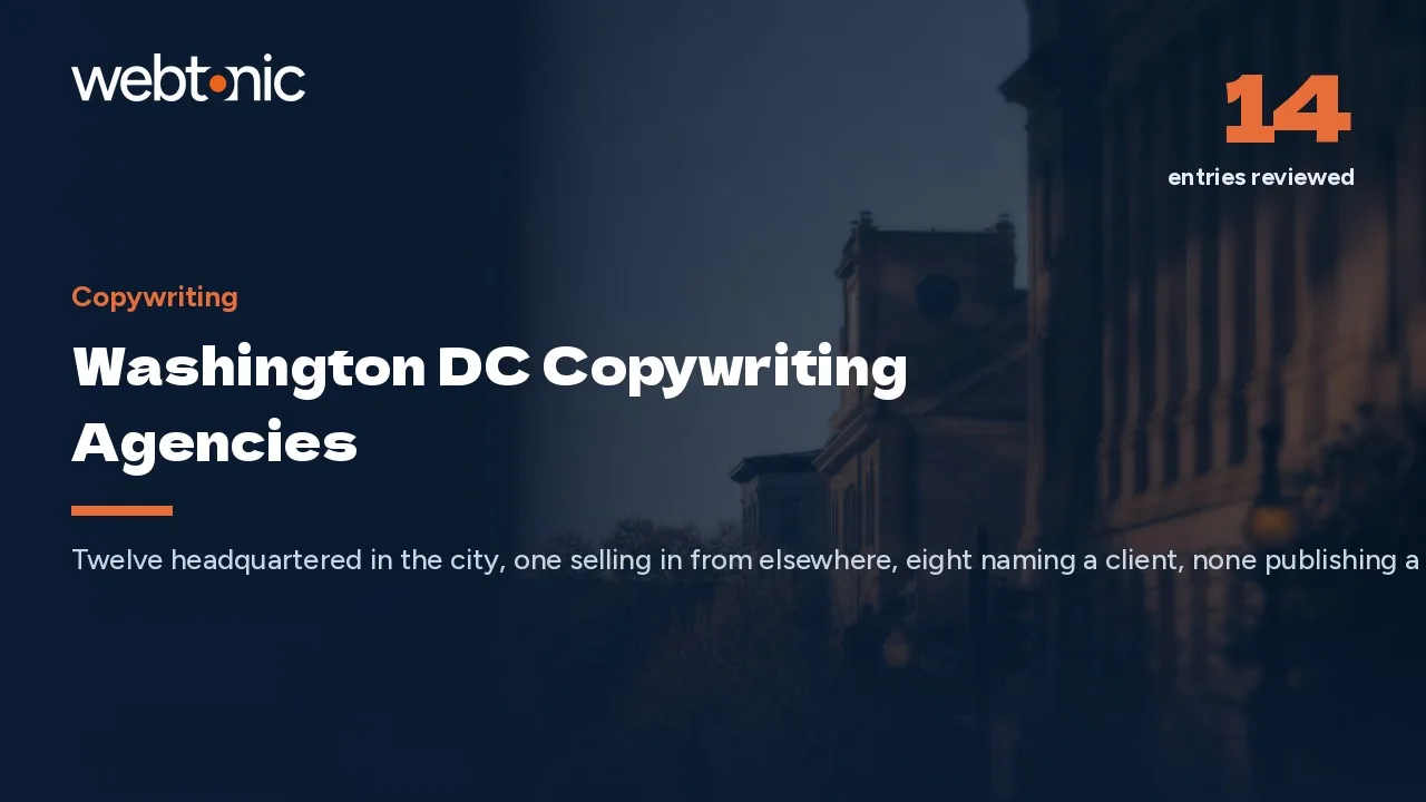Washington DC Copywriting Agencies Under the 2026 Lens — Web Tonic blog thumbnail