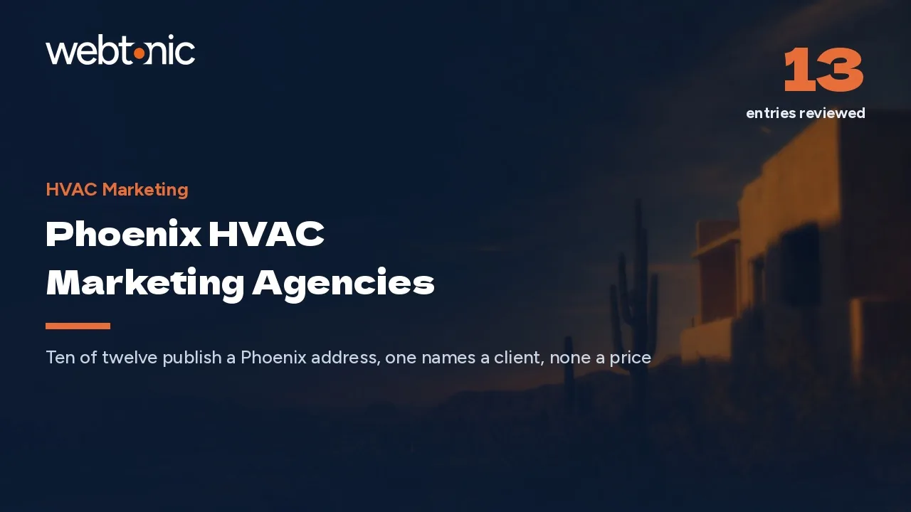 Phoenix HVAC Marketing Agencies in 2026, Ranked by What They Publish — Web Tonic blog thumbnail