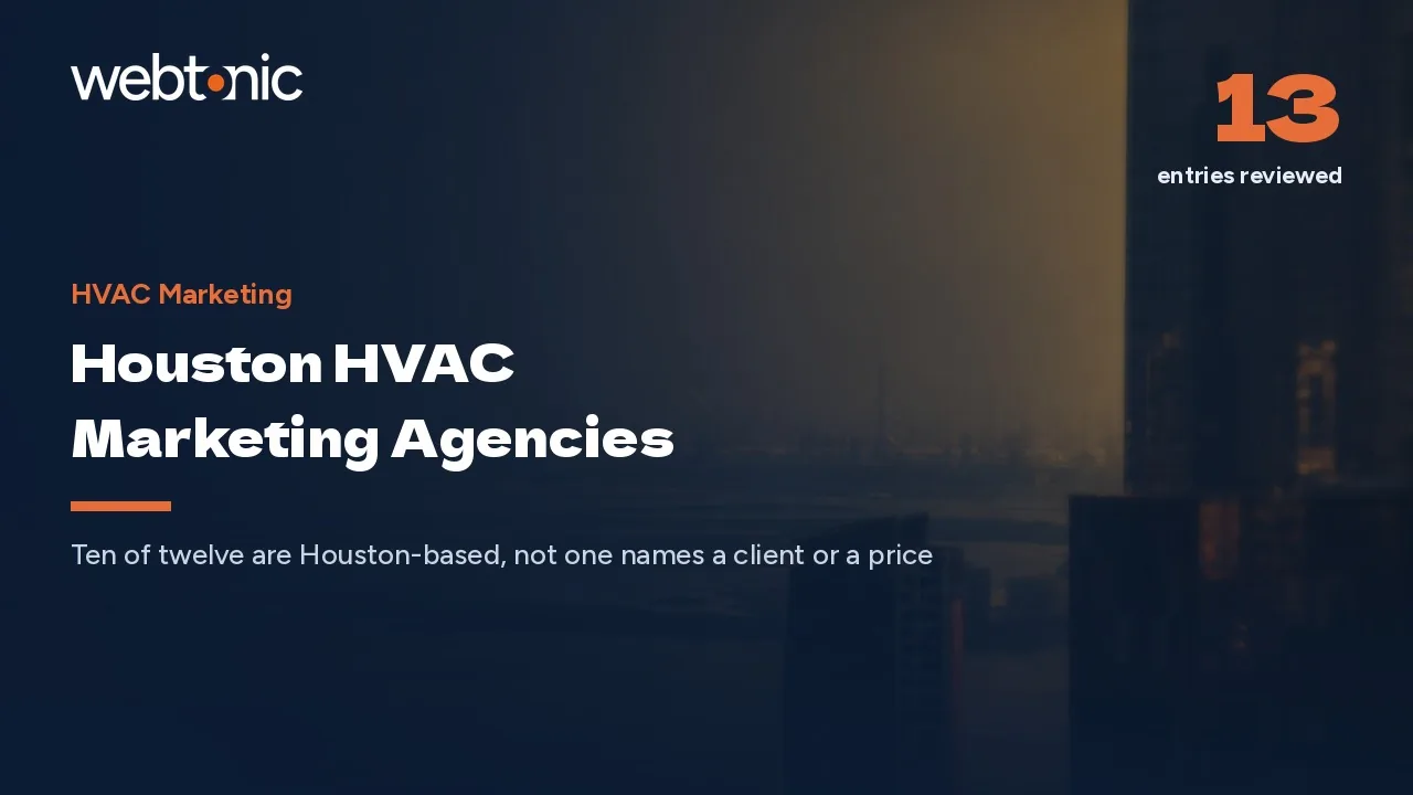 Hiring HVAC Marketing in Houston in 2026: Evidence Over Promises — Web Tonic blog thumbnail