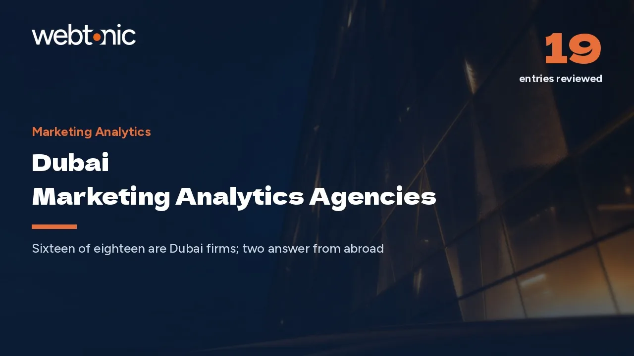 Two of Eighteen Dubai Analytics Firms Answer From Abroad (2026) — Web Tonic blog thumbnail
