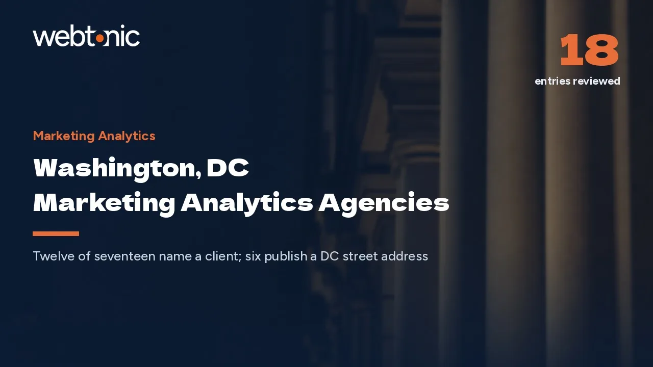 Twelve of Seventeen Washington DC Marketing Analytics Agencies Publish a Client List in 2026 — Web Tonic blog thumbnail