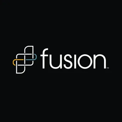 Fusion, a CLM Company Logo