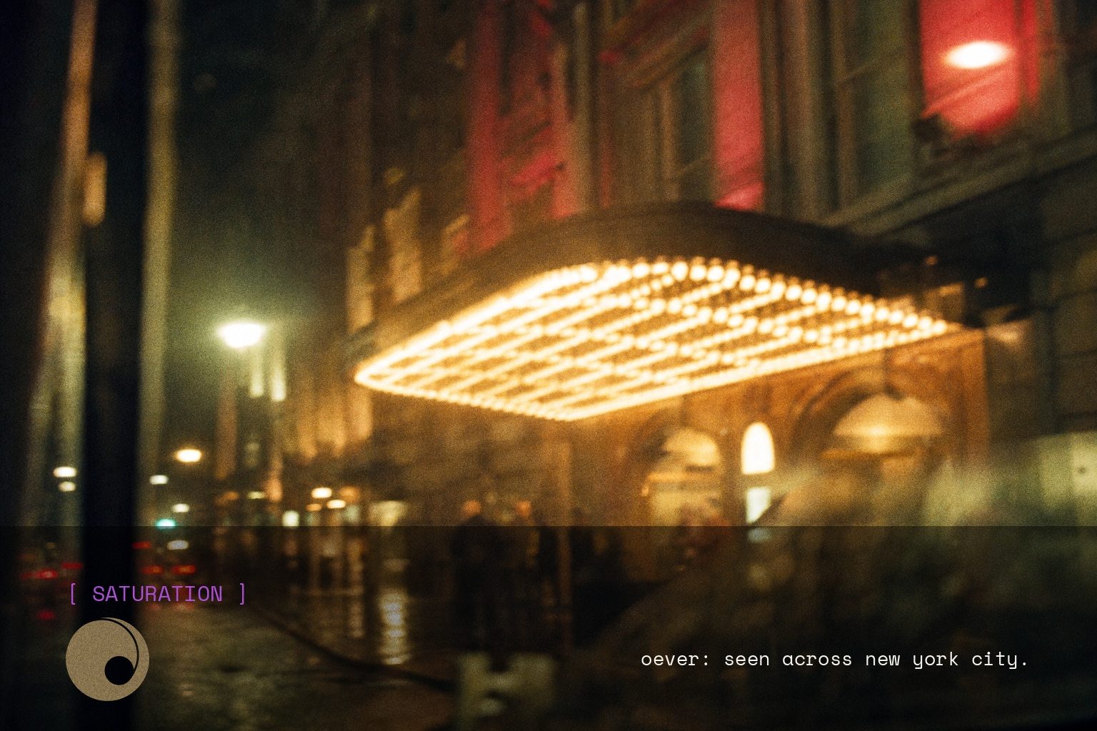 Oever brand campaign image, night scene shot on film