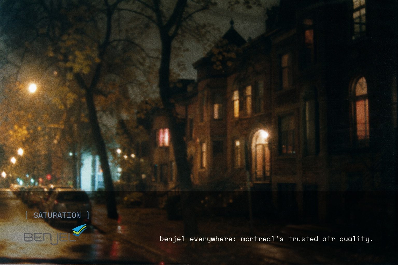 Benjel brand campaign image, night scene shot on film