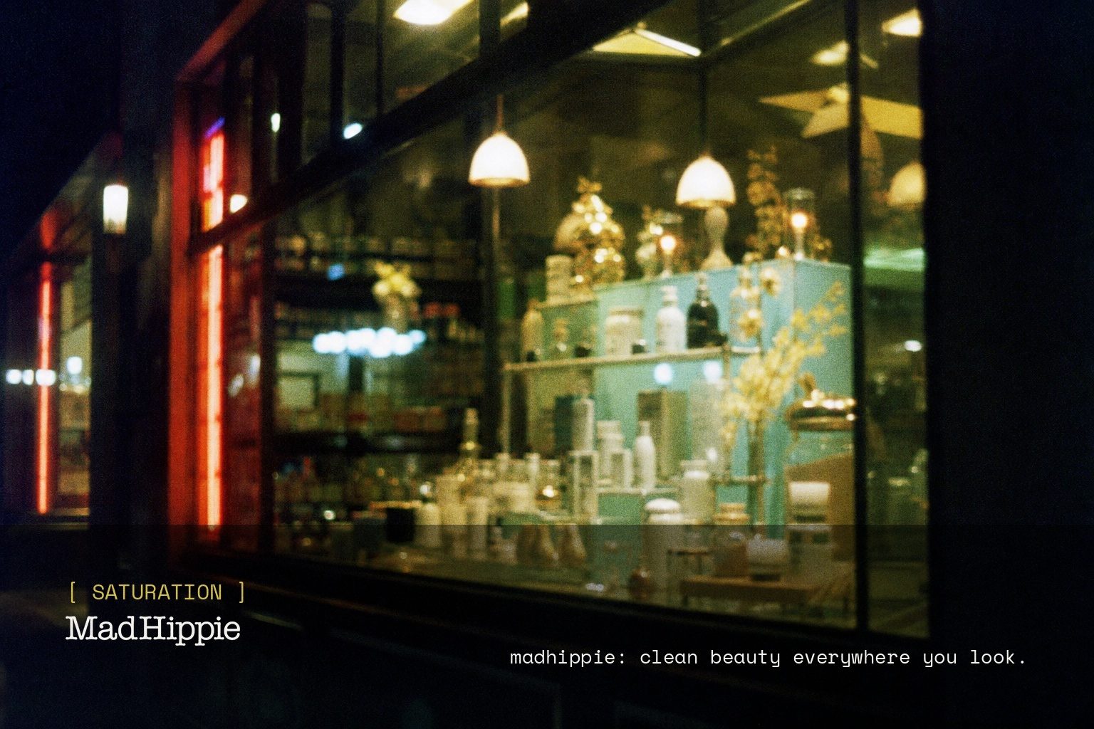 Madhippie brand campaign image, night scene shot on film