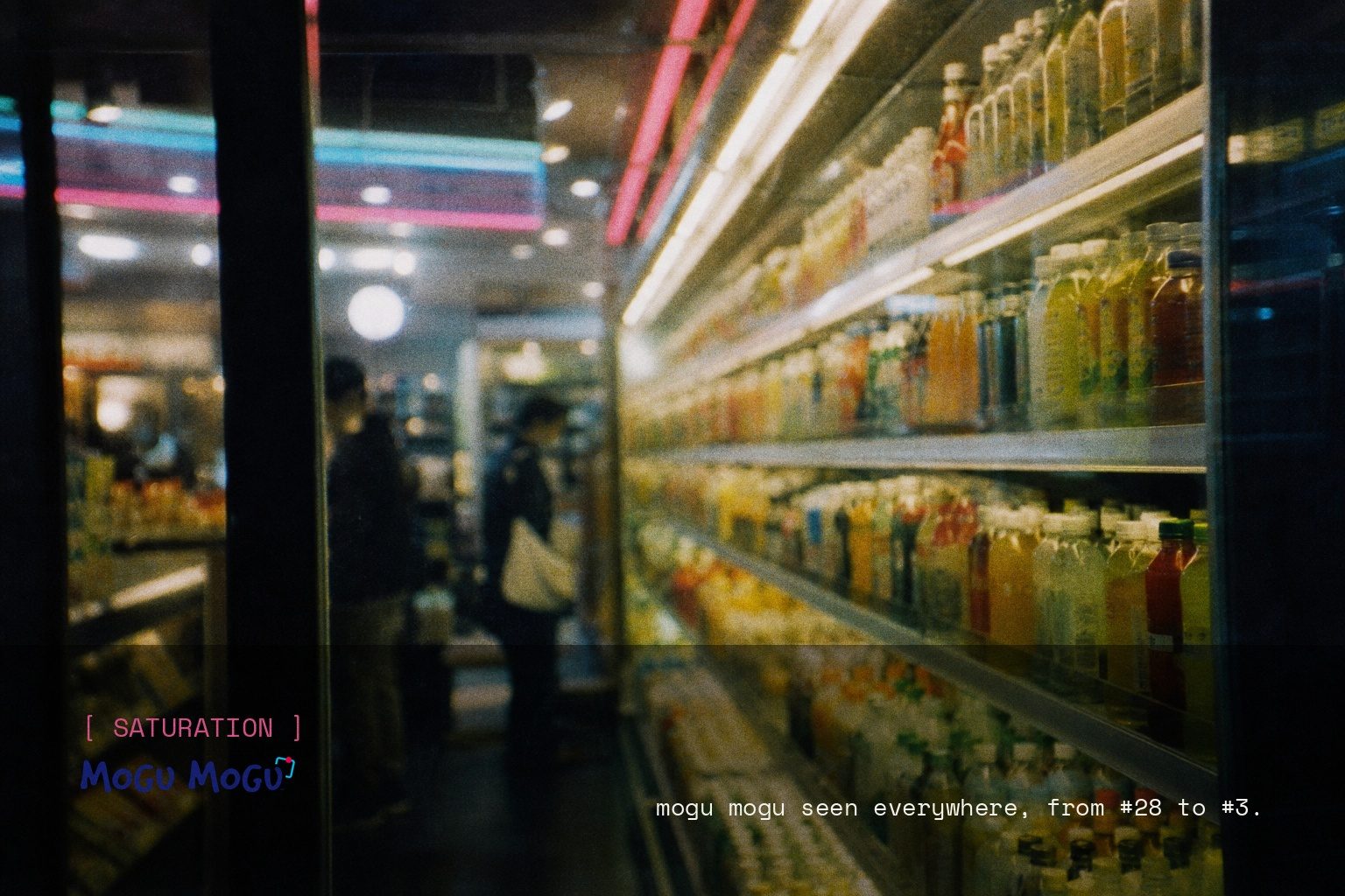 Mogu Mogu brand campaign image, night scene shot on film