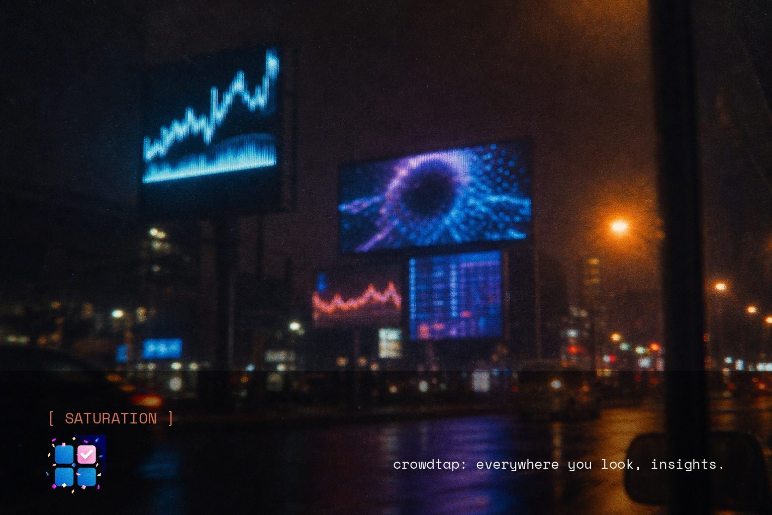 Crowdtap brand campaign image, night scene shot on film