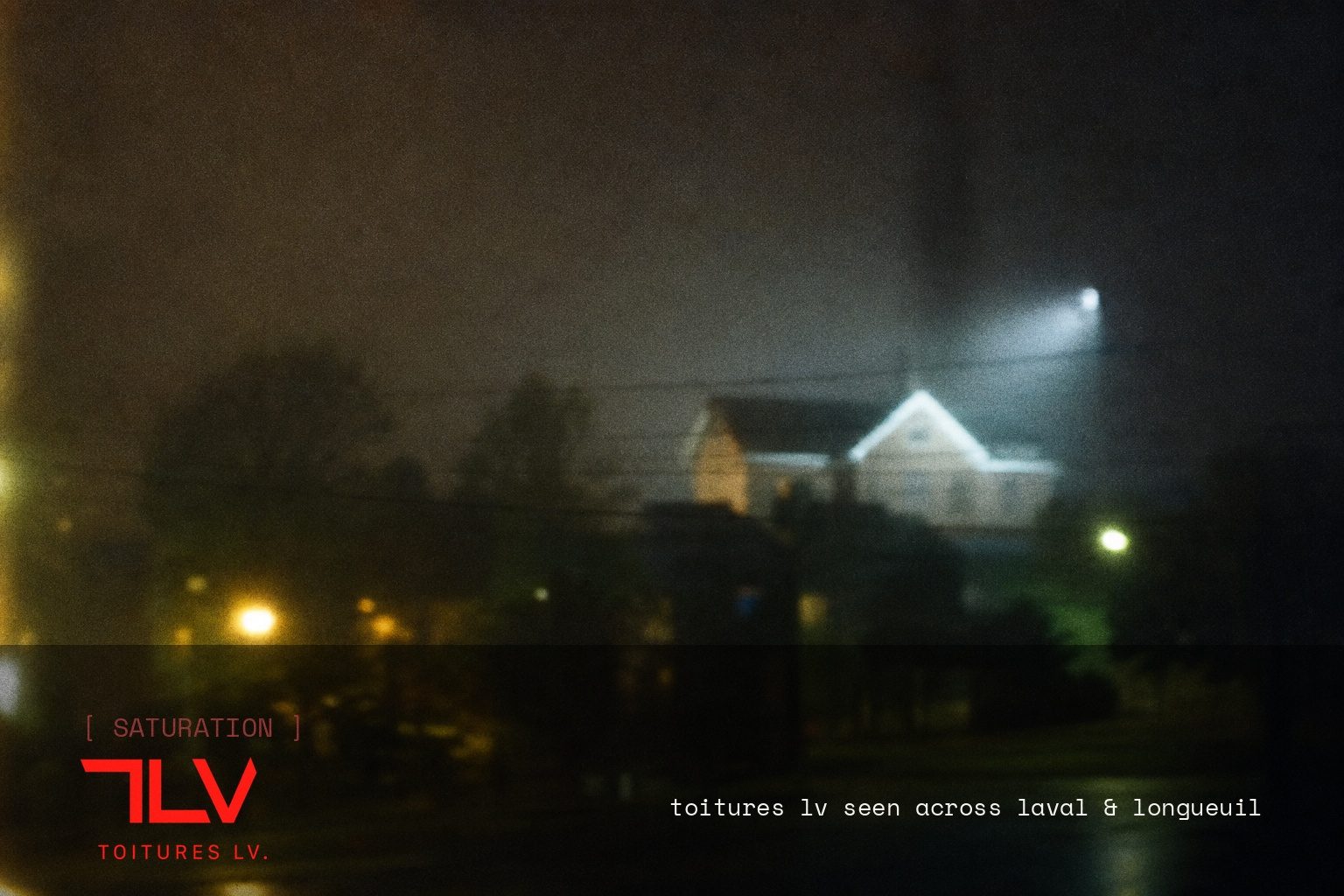 Toitures LV brand campaign image, night scene shot on film