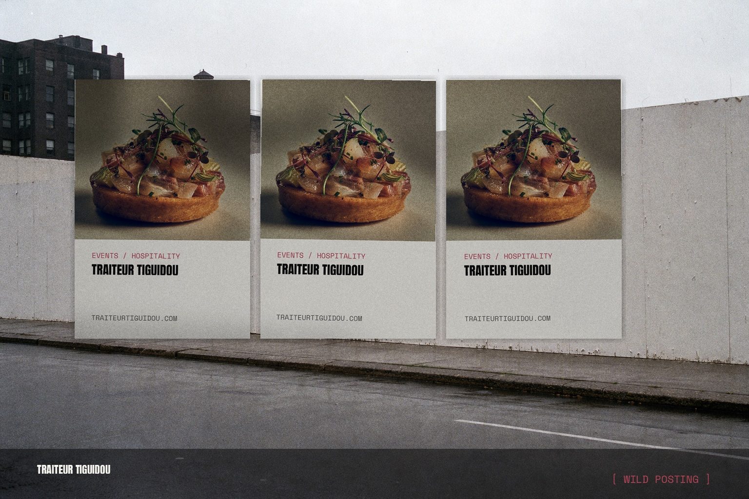 Traiteur Tiguidou wild posting campaign render
