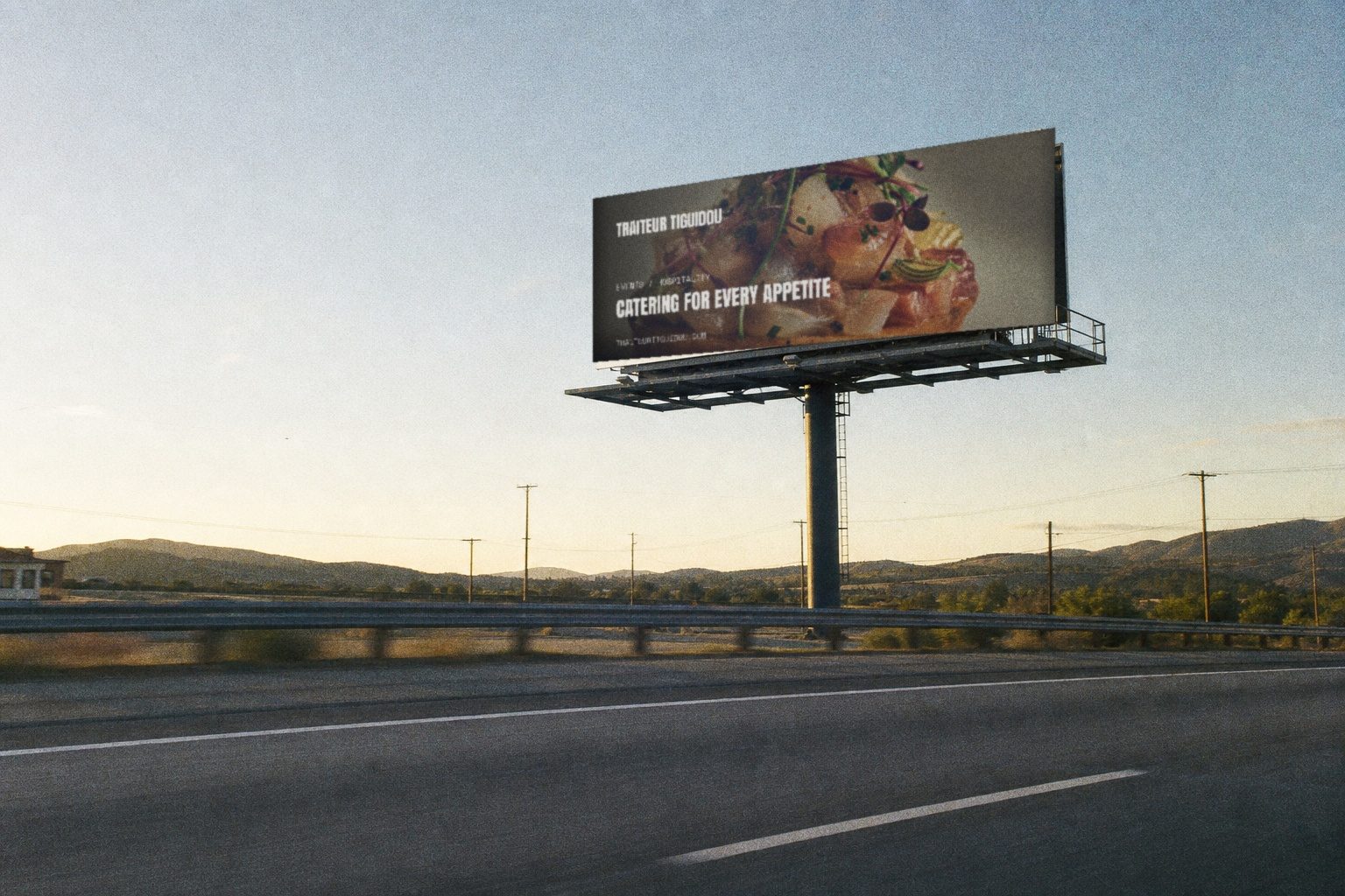 Traiteur Tiguidou highway billboard render