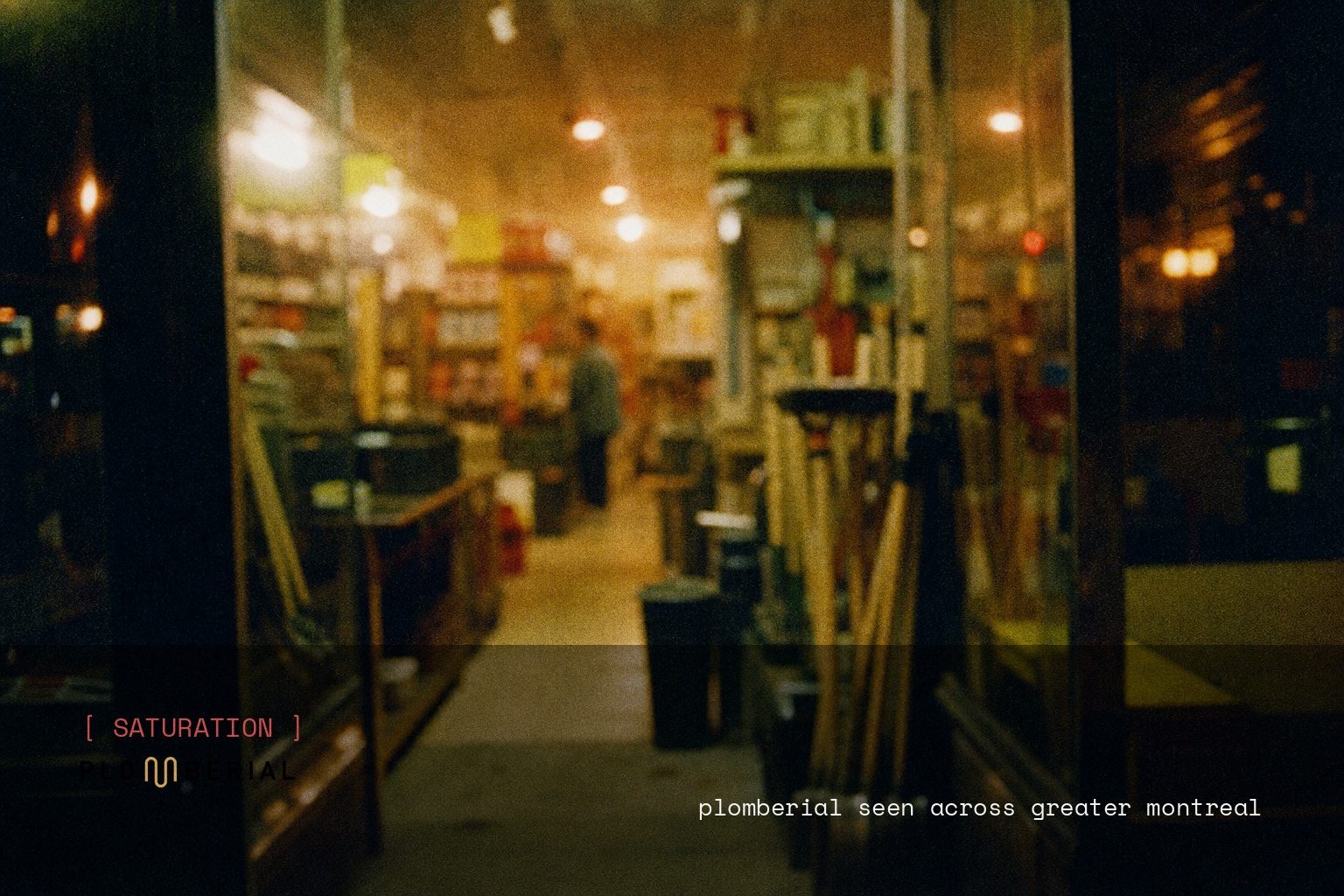 Plomberial brand campaign image, night scene shot on film