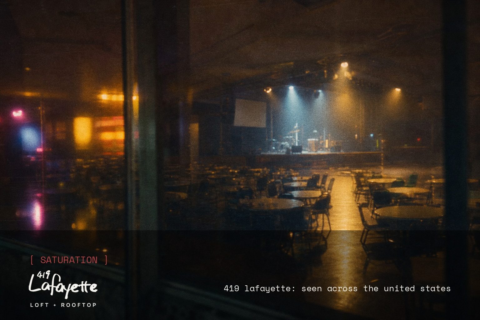 419 Lafayette brand campaign image, night scene shot on film