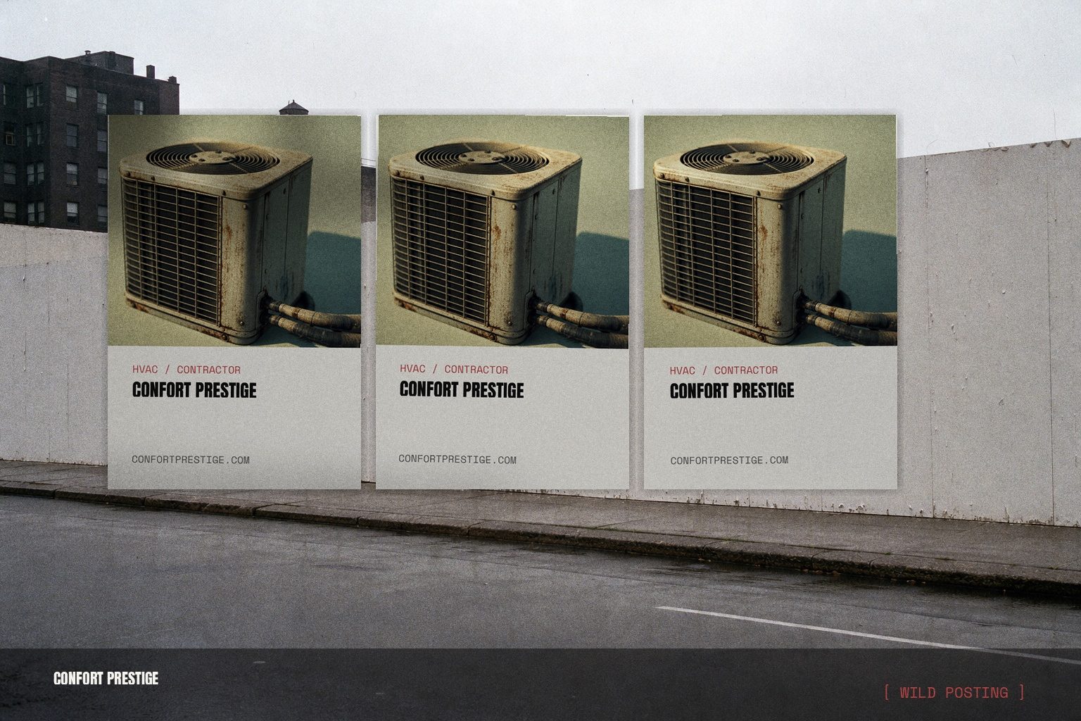 Confort Prestige wild posting campaign