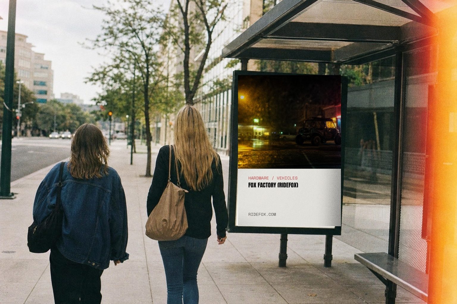 FOX poster in a bus shelter