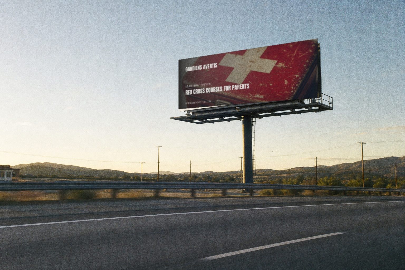 Panneau d'autoroute de la campagne
