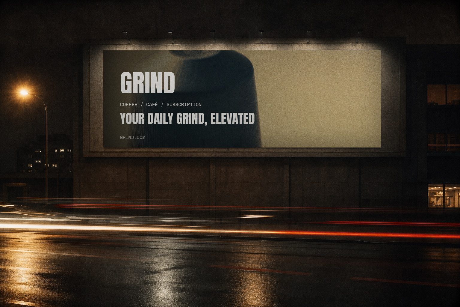 Grind night billboard campaign render
