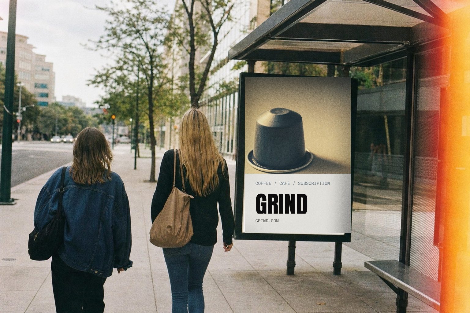 Grind bus shelter poster render