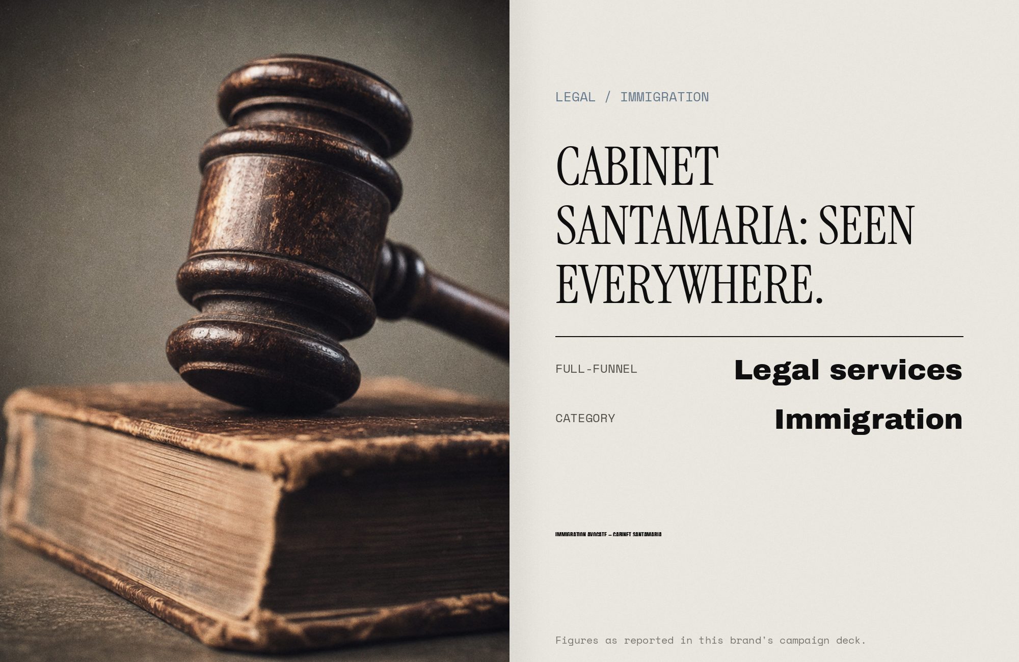 Cabinet Santamaria press spread render