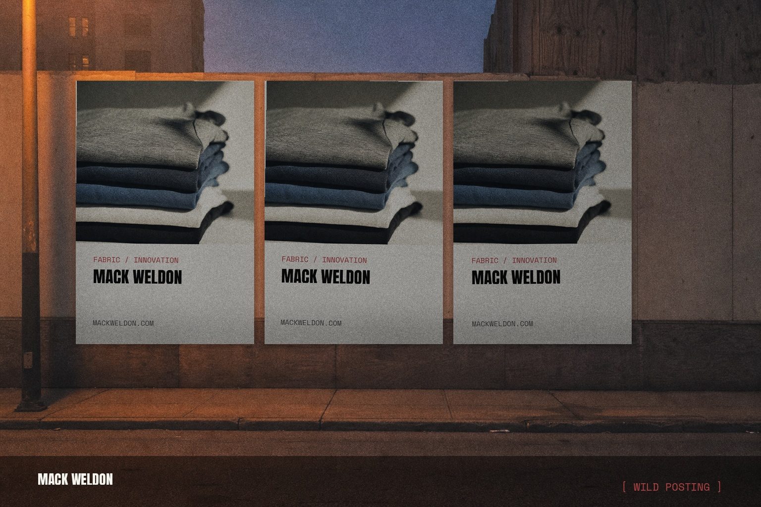 Mack Weldon wild posting wall