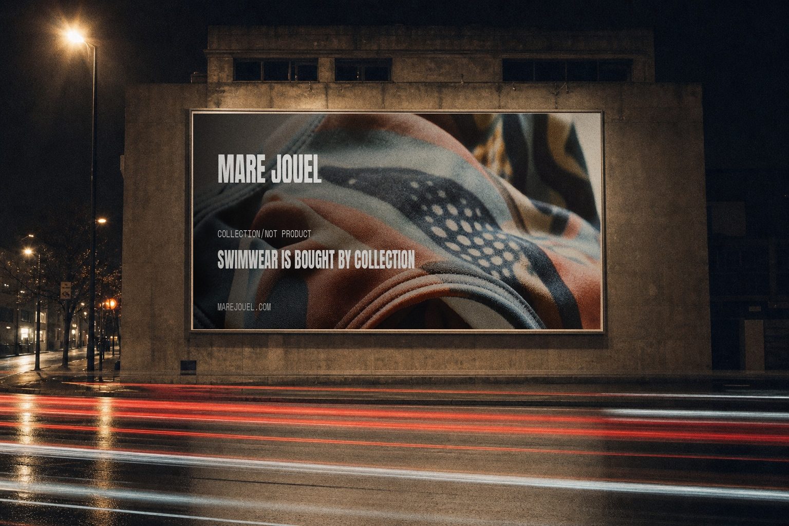 Mare Jouel night billboard campaign render