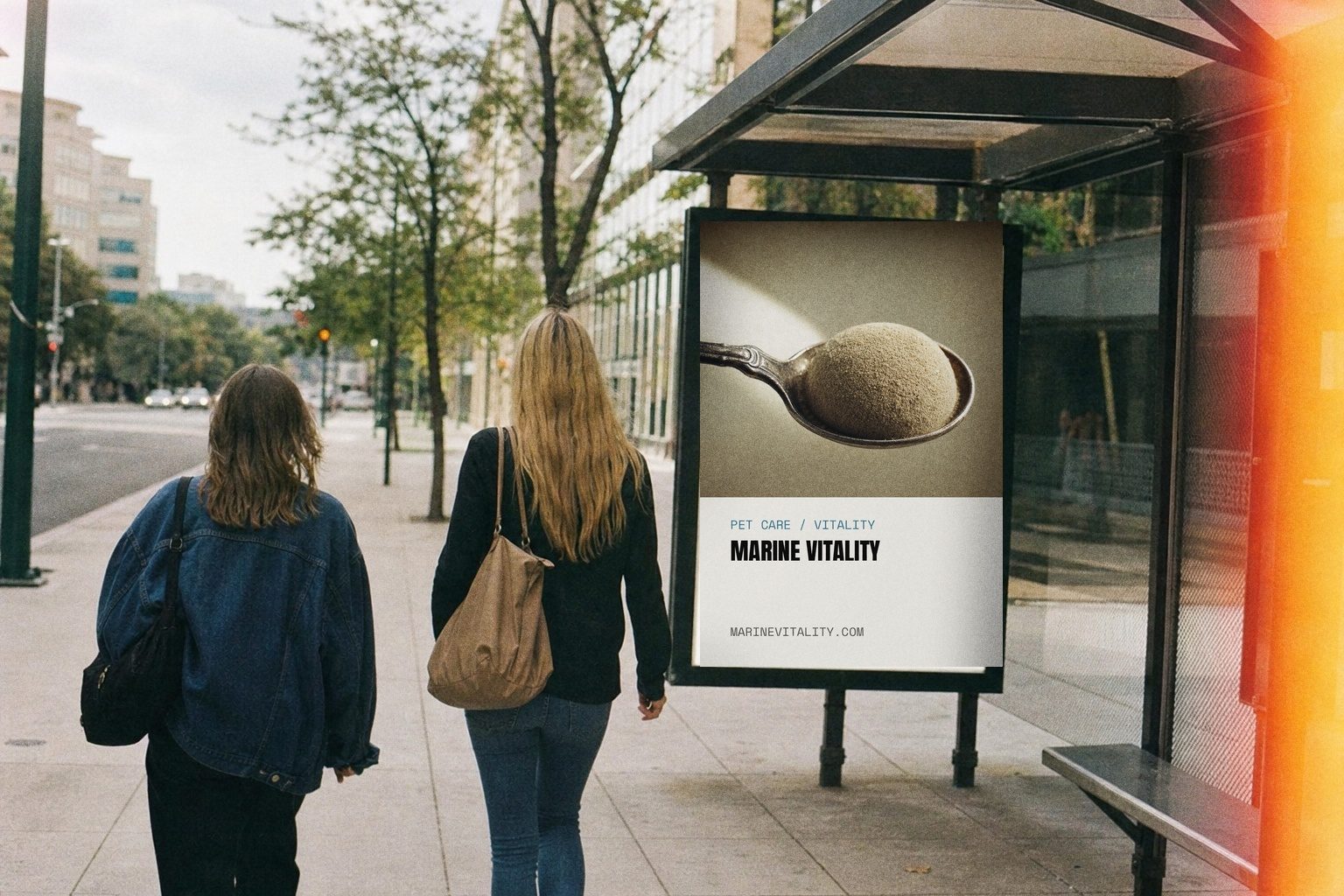 Marine Vitality bus shelter poster render