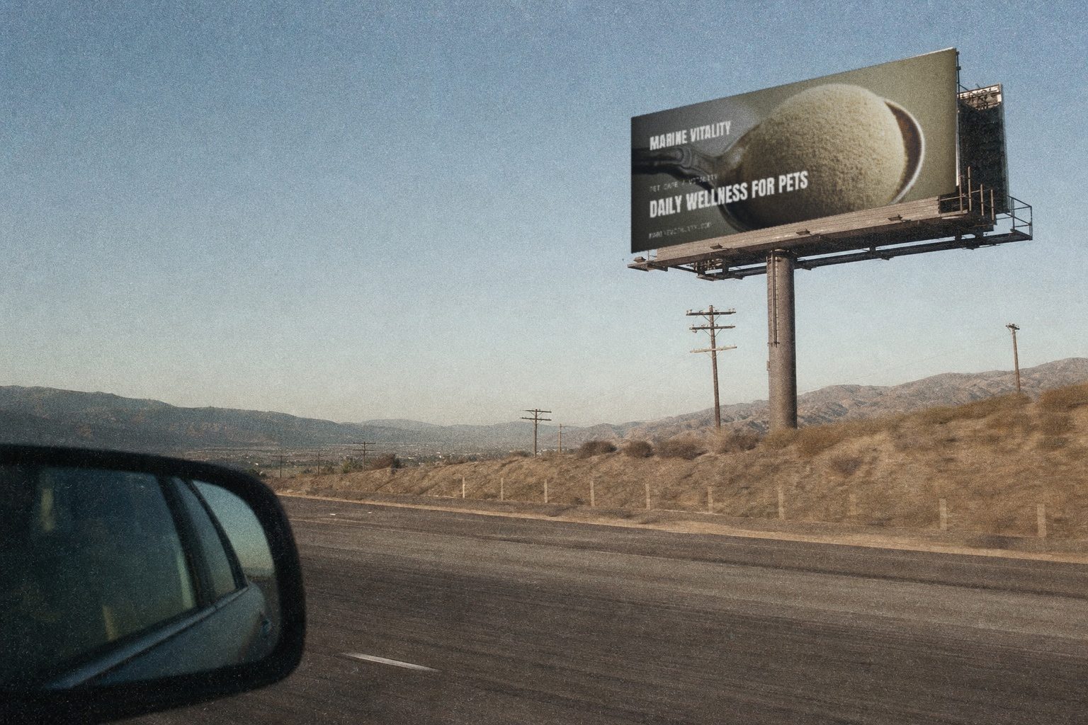 Marine Vitality highway billboard render