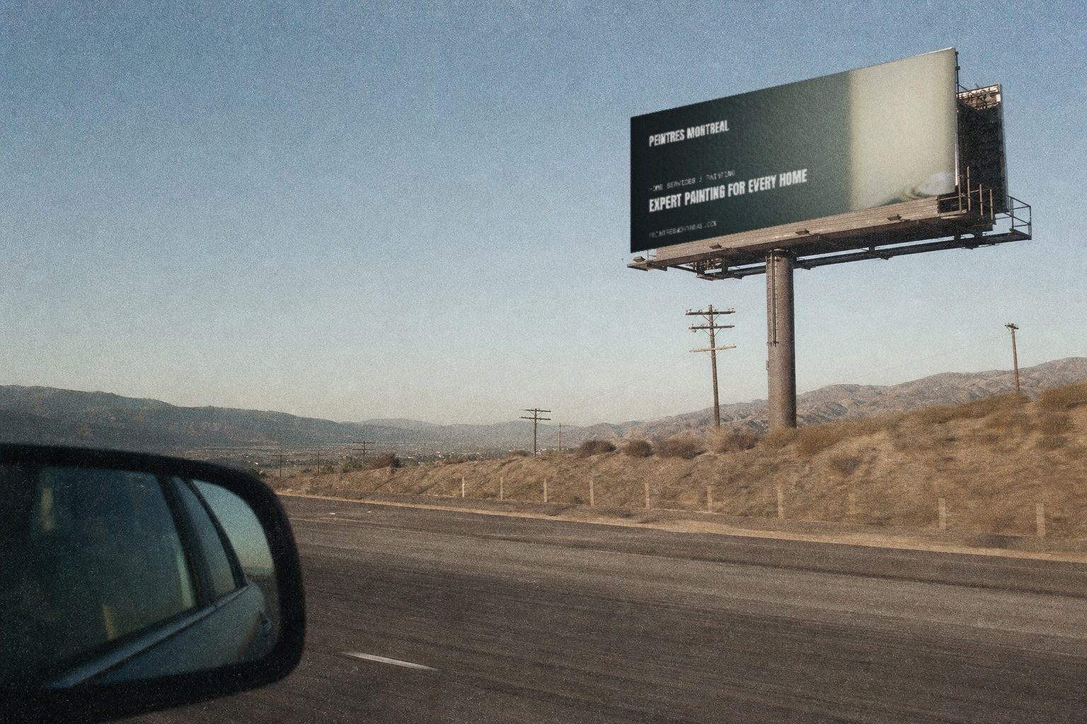 Peintres Montreal highway billboard