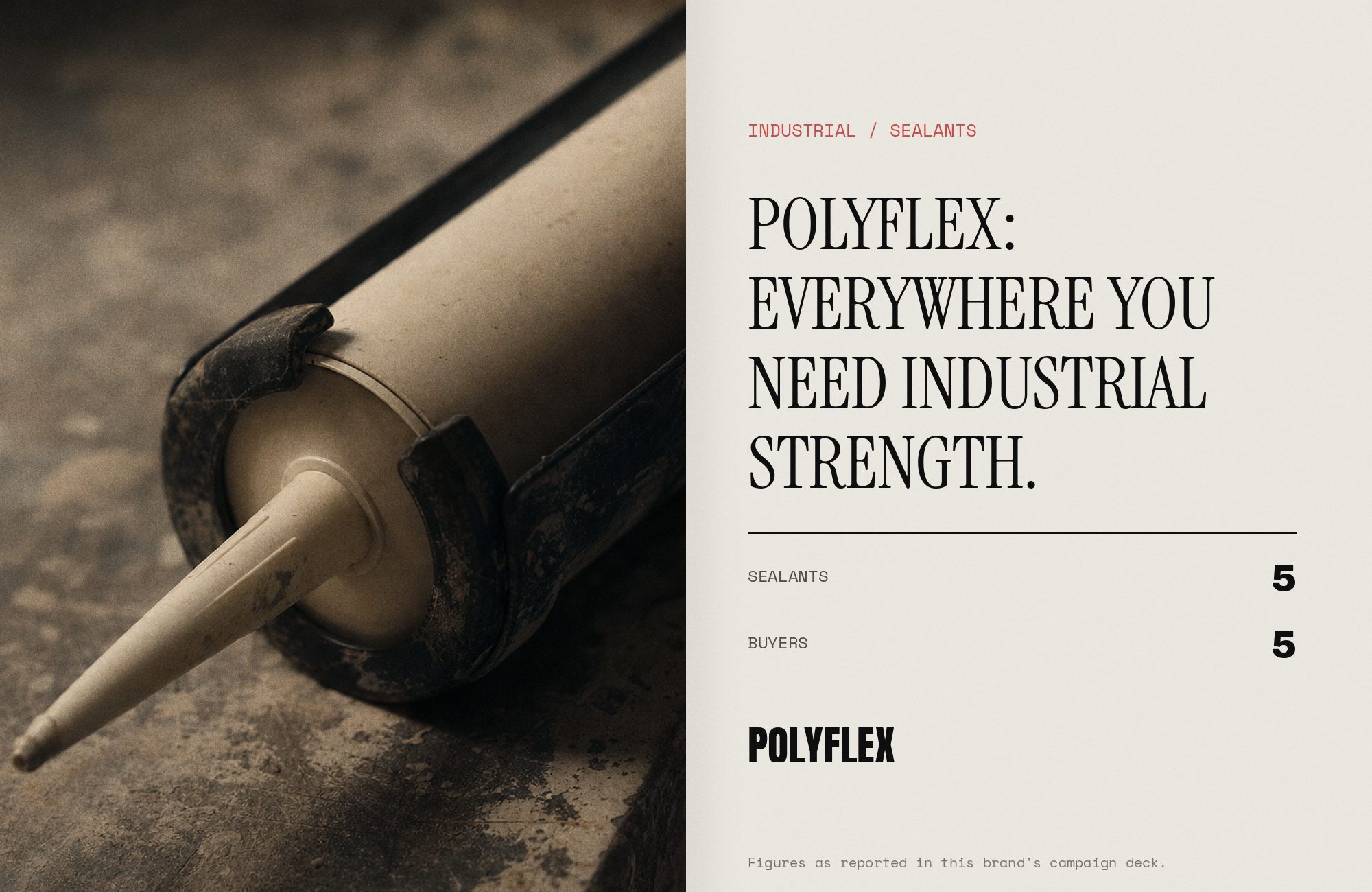Polyflex campaign render — press spread