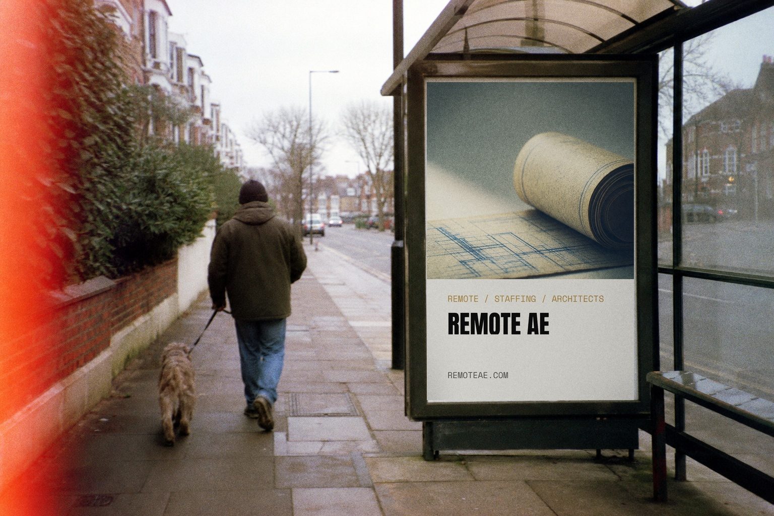 Remote AE bus shelter poster