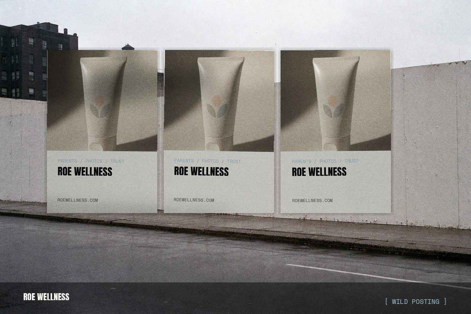 Roe Wellness wild posting campaign render