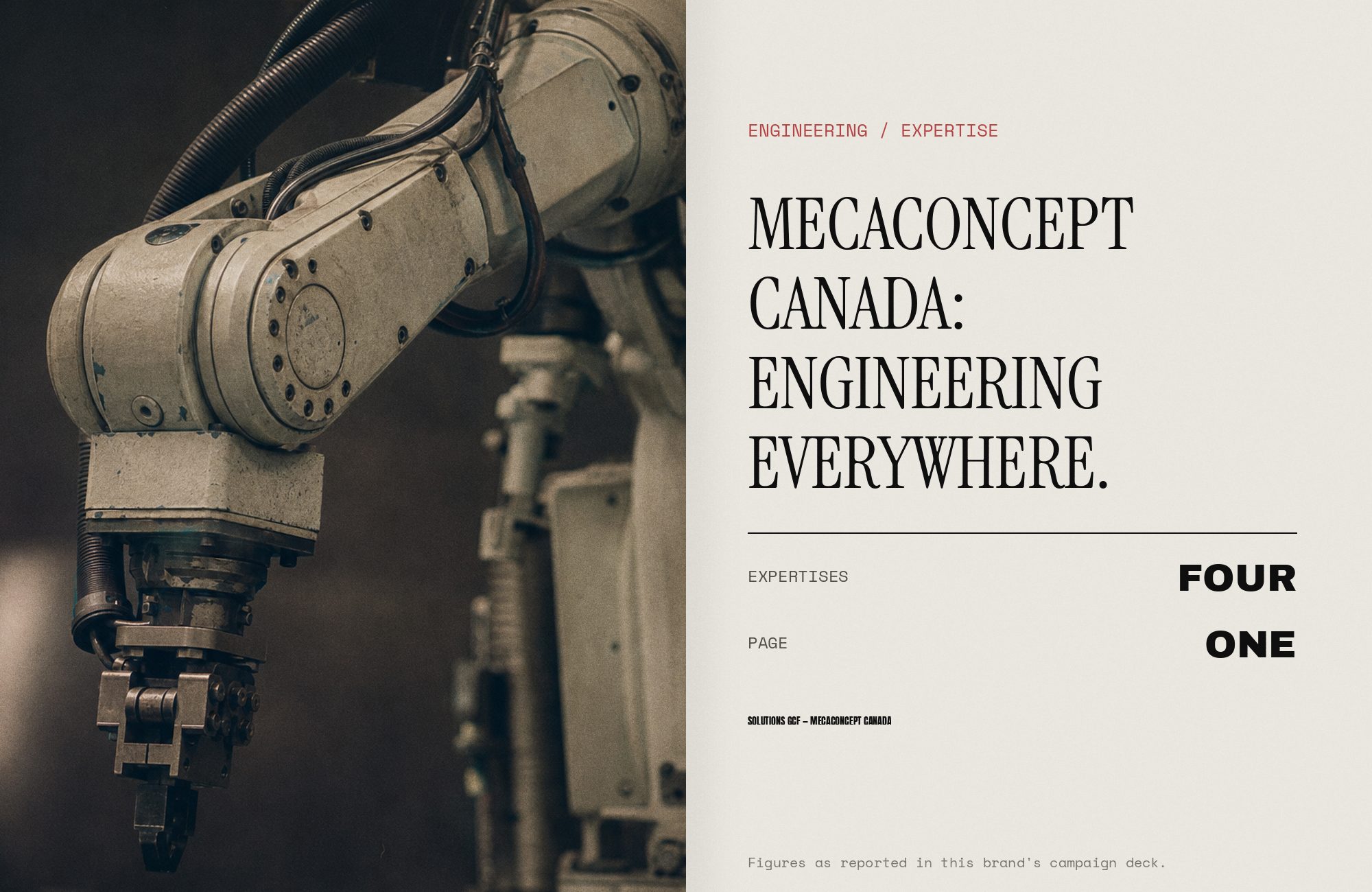 Mecaconcept campaign render — press spread