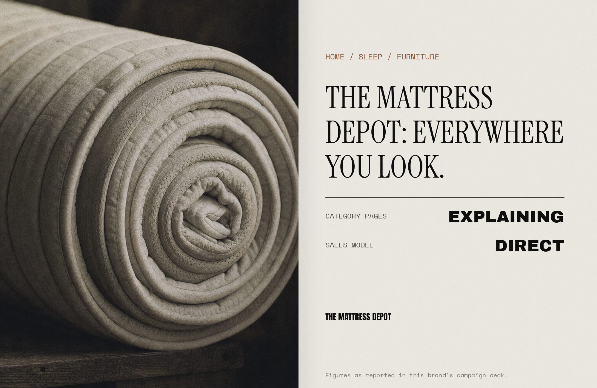 Mattress Depot press spread
