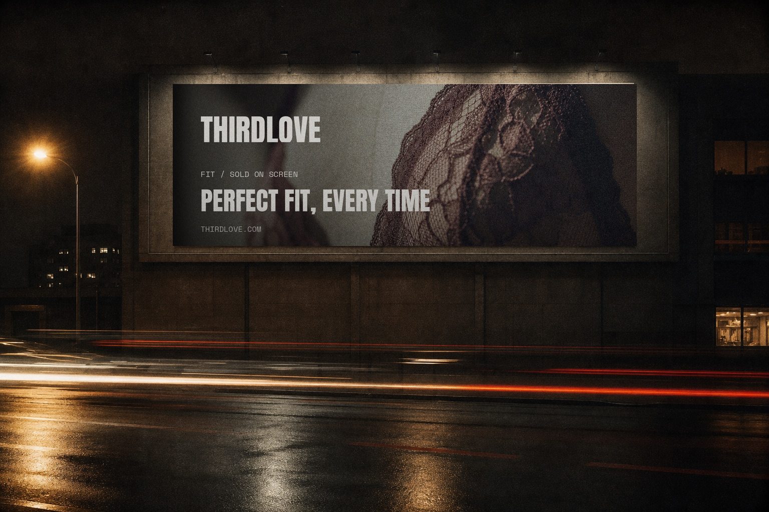 ThirdLove night billboard campaign render