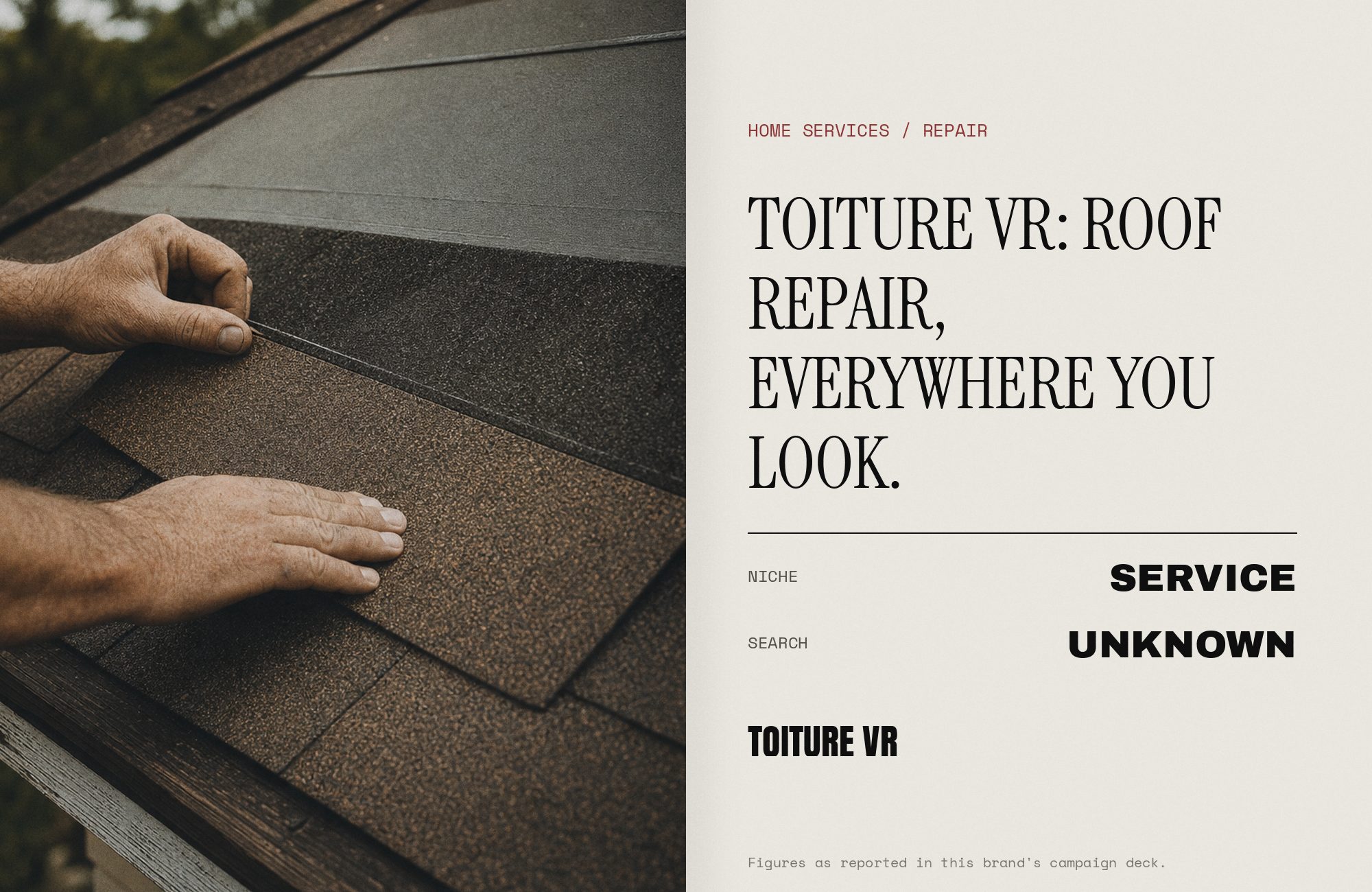 Toiture VR campaign render — press spread