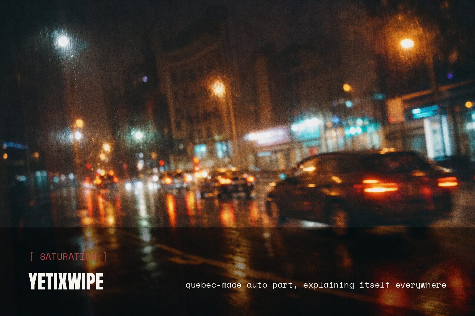 YETIXWIPE campaign art in a night street scene
