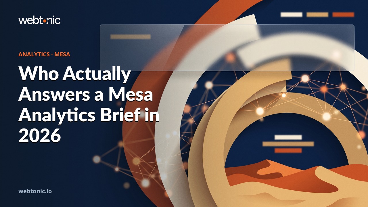 Who Actually Answers a Mesa Analytics Brief in 2026 — Web Tonic blog thumbnail