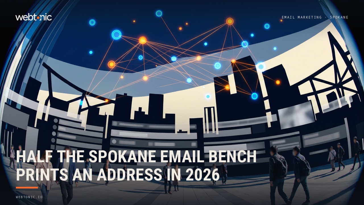 Half the Spokane Email Bench Prints an Address in 2026 — Web Tonic blog thumbnail