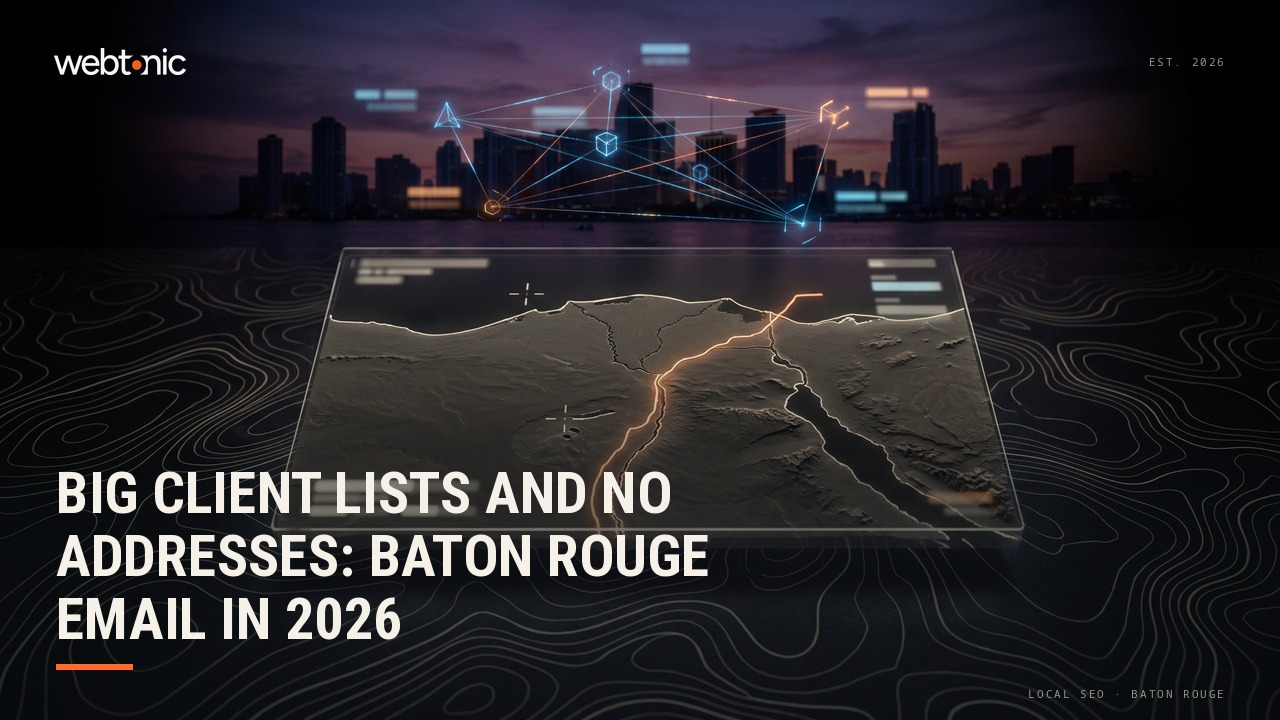 Big Client Lists and No Addresses: Baton Rouge Email in 2026 — Web Tonic blog thumbnail