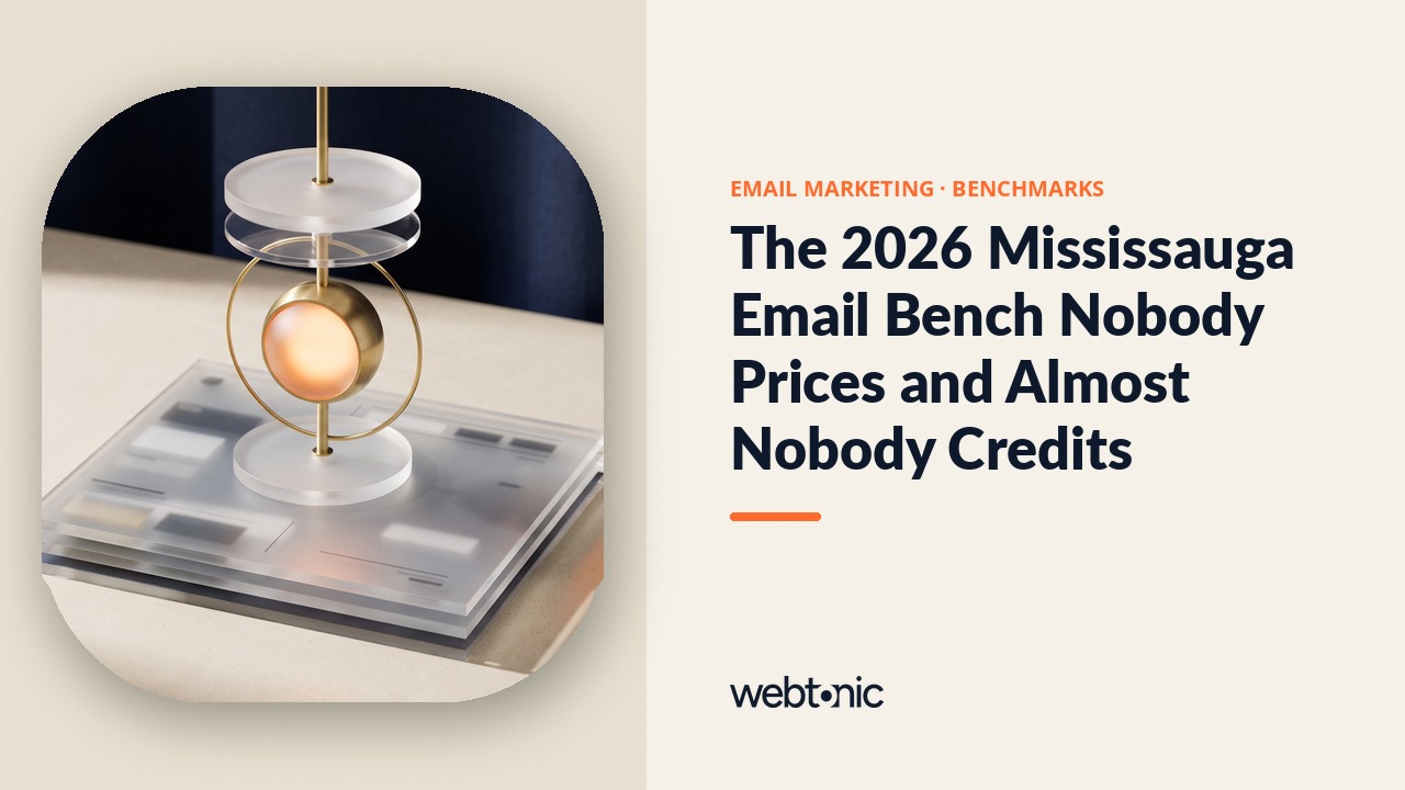 The 2026 Mississauga Email Bench Nobody Prices and Almost Nobody Credits — Web Tonic blog thumbnail