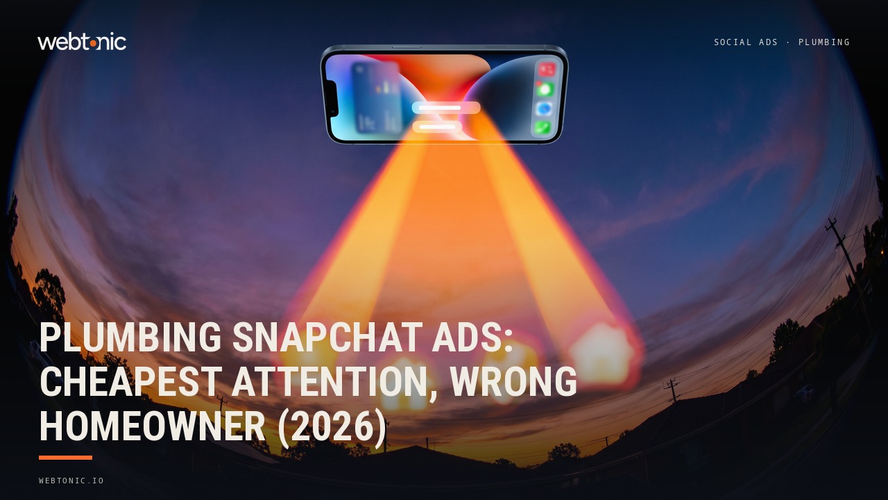 Plumbing Snapchat Ads: Cheapest Attention, Wrong Homeowner (2026) — Web Tonic blog thumbnail