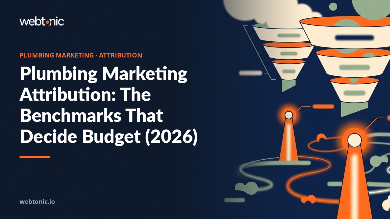 Plumbing Marketing Attribution: The Benchmarks That Decide Budget (2026) — Web Tonic blog thumbnail