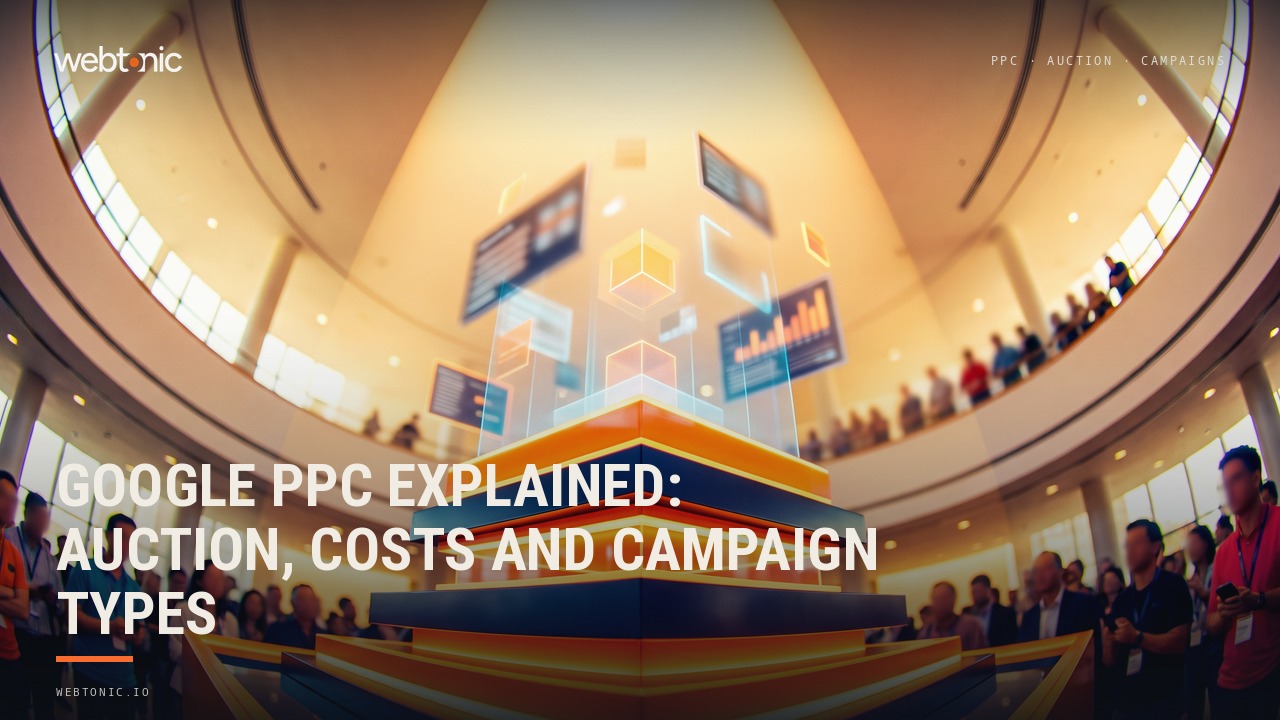 Google PPC Explained: Auction, Costs and Campaign Types — Web Tonic blog thumbnail