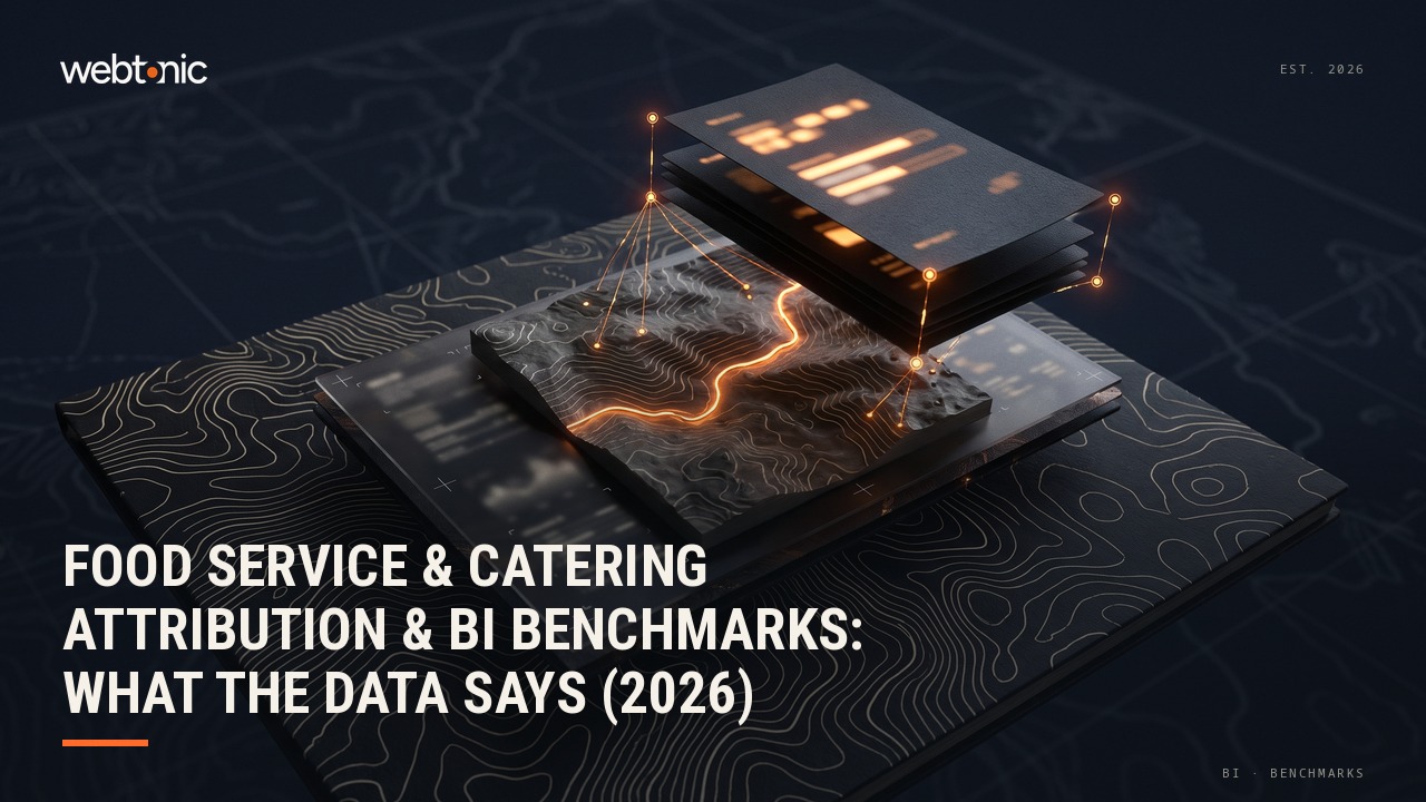 Food Service & Catering Attribution & BI Benchmarks: What the Data Says (2026) — Web Tonic blog thumbnail